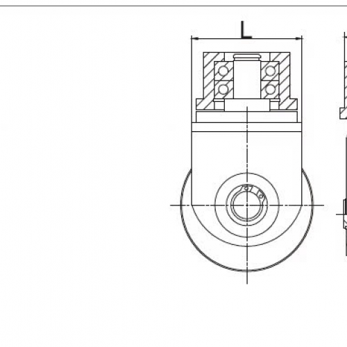 Bánh xe D58 chạy V quay 360 độ